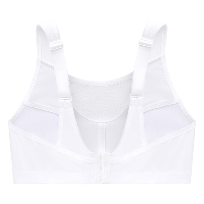 Glamorise Full Figure Plus Size No-Bounce Camisole Sports Bra Wirefree #1066 White - Image 5